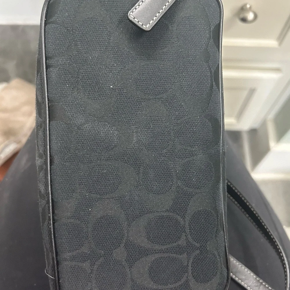 Coach Black Signature Canvas Drawstring Rucksack - Picture 4 of 4